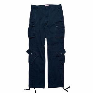 Vintage 2000s Matchstick Union Style Cargo Pocket Black Pants Size 34x32